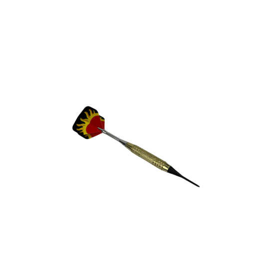 Dartpfeile 18g Messingbarrel 1/4 Zoll Spitze Set kaufen Detail Flammen und Frontansicht