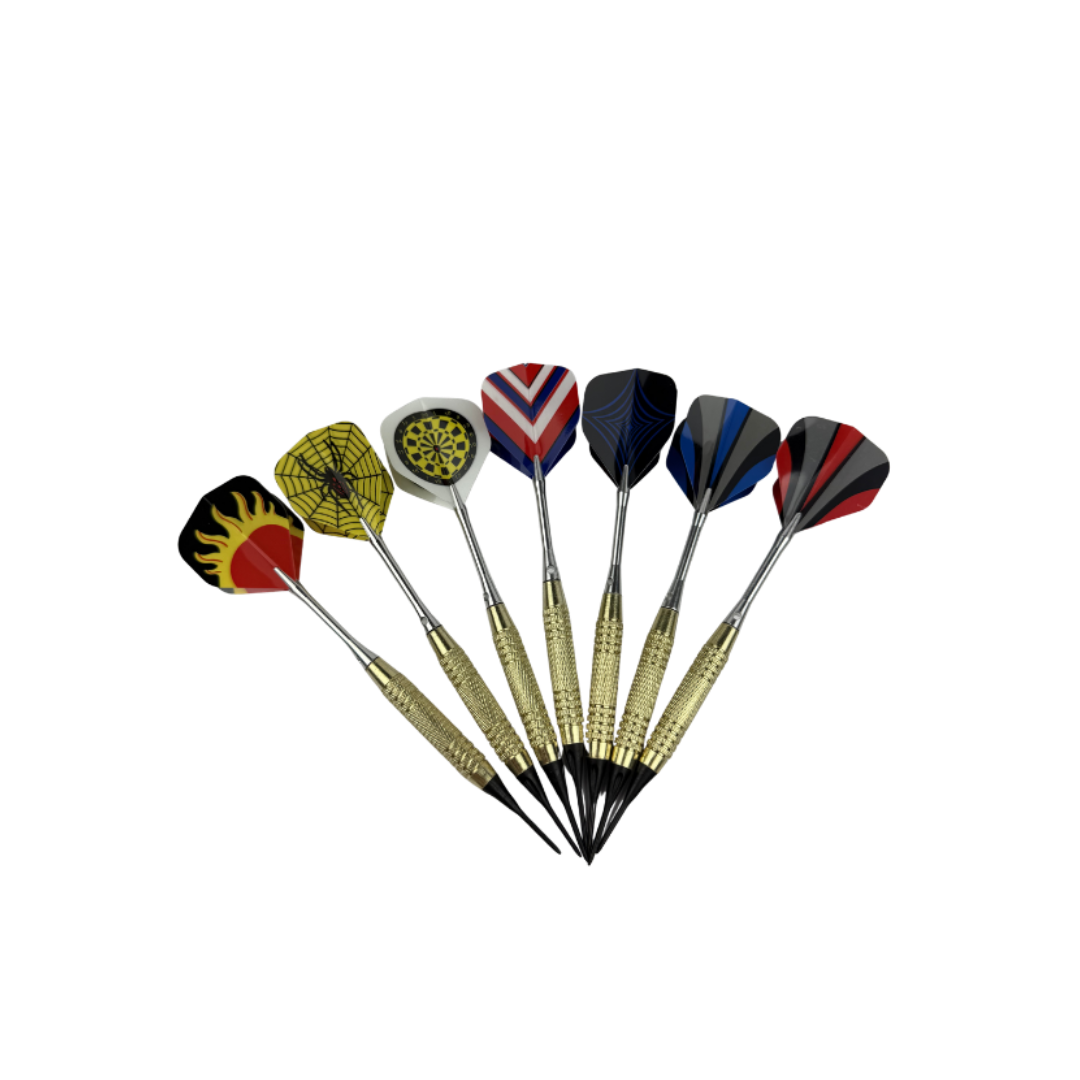 Dartpfeile 18 g – Messingbarrel, 1/4" Spitze & breite Flight