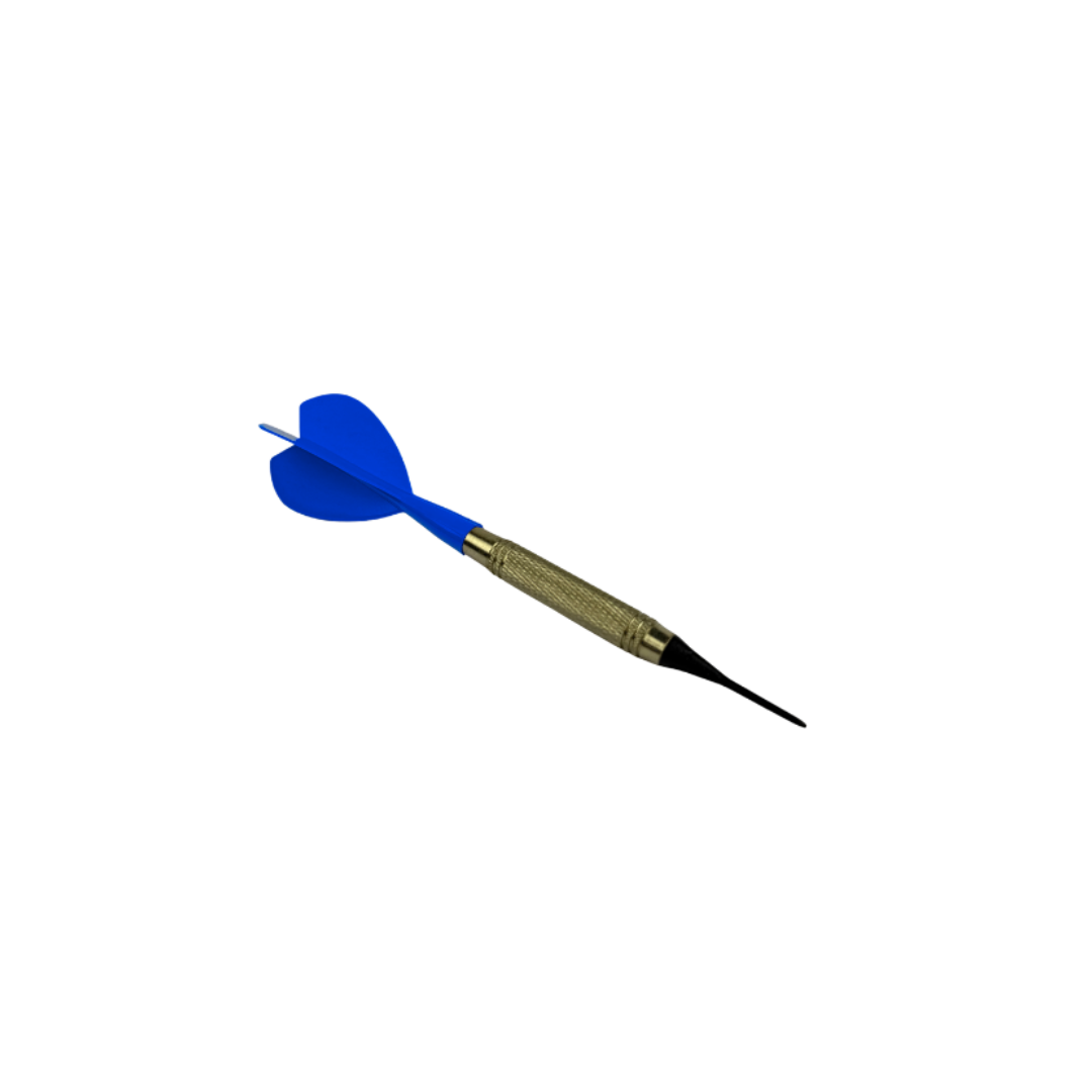 Dartpfeile 18g Messingbarrel 1/4 Zoll Spitze Blau kaufen Detail und Frontansicht
