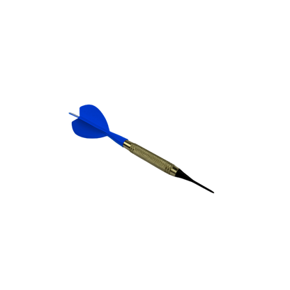 Dartpfeile 18g Messingbarrel 1/4 Zoll Spitze Blau kaufen Detail und Frontansicht