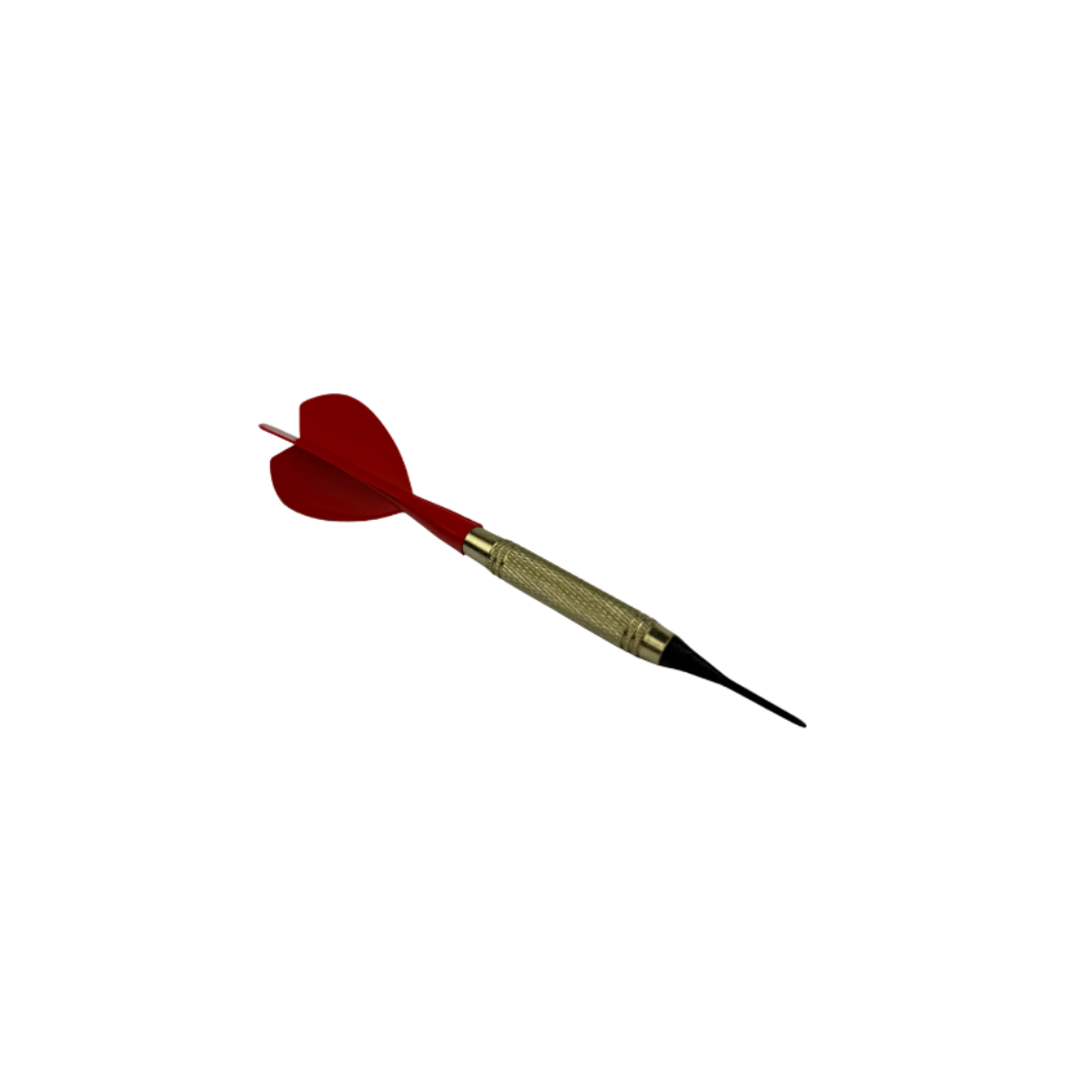 Dartpfeile 18g Messingbarrel 1/4 Zoll Spitze Rot kaufen Detail und Frontansicht