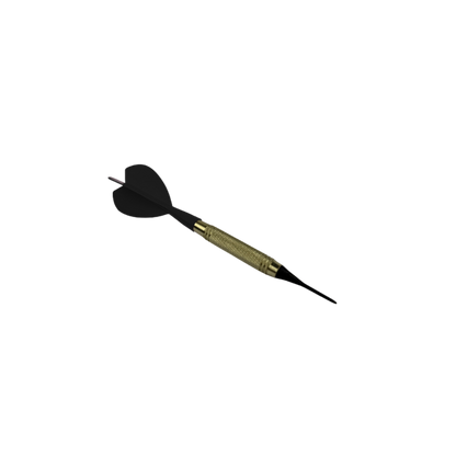 Dartpfeile Schwarz 18g Bar Flight Set kaufen mit PVC Schaft Frontansicht
